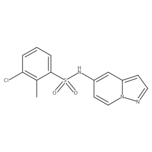 3-chloro-2-methyl-N-(pyrazolo[1,5-a]pyridin-5-yl)benzenesulfonamide Structure
