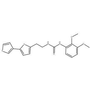 1-(2-([2,3'-Bithiophen]-5-yl)ethyl)-3-(2,3-dimethoxyphenyl)urea结构式
