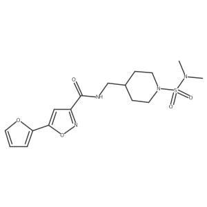 N-((1-(N,N-dimethylsulfamoyl)piperidin-4-yl)methyl)-5-(furan-2-yl)isoxazole-3-carboxamide结构式
