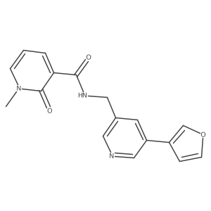 N-((5-(furan-3-yl)pyridin-3-yl)methyl)-1-methyl-2-oxo-1,2-dihydropyridine-3-carboxamide Structure