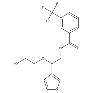 N-(2-(2-hydroxyethoxy)-2-(thiophen-3-yl)ethyl)-3-(trifluoromethyl)benzamide Structure