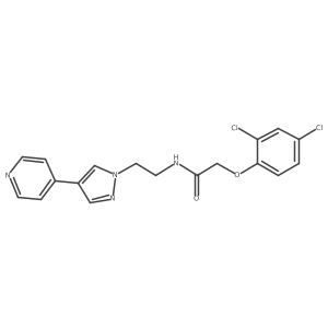 2-(2,4-dichlorophenoxy)-N-{2-[4-(pyridin-4-yl)-1H-pyrazol-1-yl]ethyl}acetamide Structure