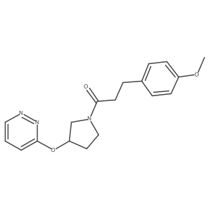 3-(4-Methoxyphenyl)-1-(3-(pyridazin-3-yloxy)pyrrolidin-1-yl)propan-1-one Structure