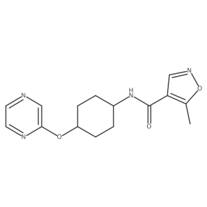5-methyl-N-((1r,4r)-4-(pyrazin-2-yloxy)cyclohexyl)isoxazole-4-carboxamide结构式