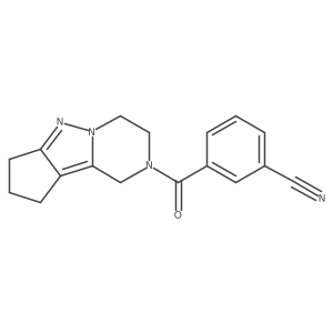 3-(2,3,4,7,8,9-hexahydro-1H-cyclopenta[3,4]pyrazolo[1,5-a]pyrazine-2-carbonyl)benzonitrile Structure