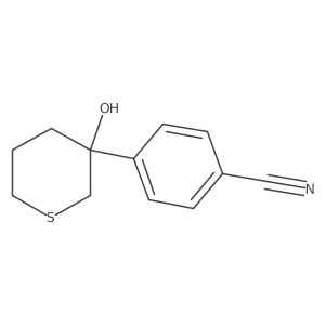 4-(3-Hydroxythian-3-yl)benzonitrile Structure