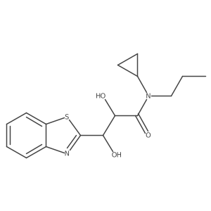 2-Benzothiazolepropanamide, N-cyclopropyl-I+/-,I(2)-dihydroxy-N-propyl-结构式