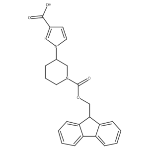 1-(1-{[(9H-fluoren-9-yl)methoxy]carbonyl}piperidin-3-yl)-1H-pyrazole-3-carboxylic acid Structure
