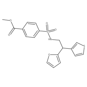 Methyl 4-{[2-(furan-2-yl)-2-(thiophen-3-yl)ethyl]sulfamoyl}benzoate结构式