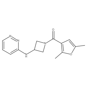 N-[1-(2,5-dimethylfuran-3-carbonyl)azetidin-3-yl]pyridazin-3-amine Structure