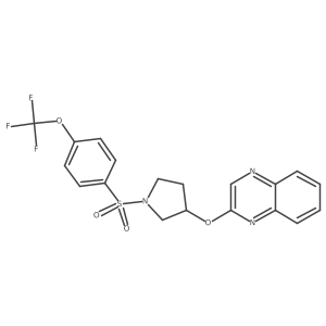 2-({1-[4-(Trifluoromethoxy)benzenesulfonyl]pyrrolidin-3-yl}oxy)quinoxaline Structure