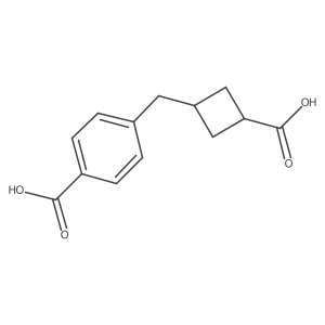 4-[(3-Carboxycyclobutyl)methyl]benzoic acid结构式