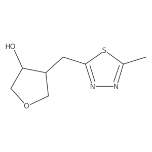 4-[(5-Methyl-1,3,4-thiadiazol-2-yl)methyl]oxolan-3-ol结构式
