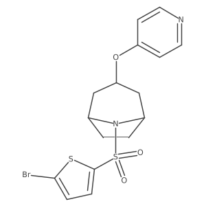 (1R,5S)-8-((5-bromothiophen-2-yl)sulfonyl)-3-(pyridin-4-yloxy)-8-azabicyclo[3.2.1]octane Structure