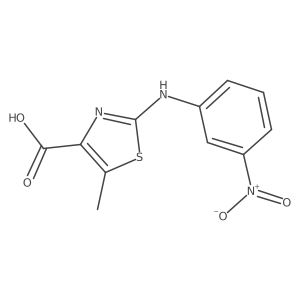 5-Methyl-2-(3-nitrophenylamino)-thiazole-4-carboxylic acid结构式