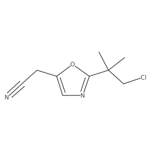 2-[2-(1-Chloro-2-methylpropan-2-yl)-1,3-oxazol-5-yl]acetonitrile结构式