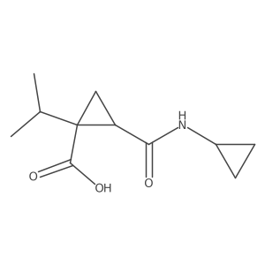 2-(Cyclopropylcarbamoyl)-1-(propan-2-yl)cyclopropane-1-carboxylic acid结构式
