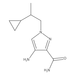 4-amino-1-(2-cyclopropylpropyl)-1H-pyrazole-3-carboxamide Structure