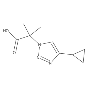 2-(4-cyclopropyl-1H-1,2,3-triazol-1-yl)-2-methylpropanoic acid结构式