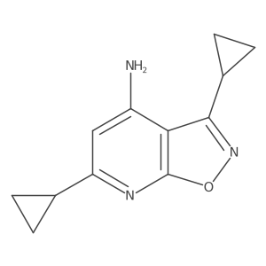3,6-Dicyclopropyl-[1,2]oxazolo[5,4-b]pyridin-4-amine结构式