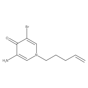 3-Amino-5-bromo-1-(pent-4-en-1-yl)-1,4-dihydropyridin-4-one结构式