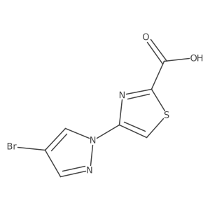 4-(4-bromo-1H-pyrazol-1-yl)-1,3-thiazole-2-carboxylic acid Structure