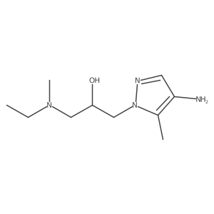 1-(4-amino-5-methyl-1H-pyrazol-1-yl)-3-[ethyl(methyl)amino]propan-2-ol结构式