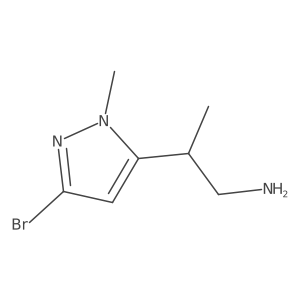 2-(3-bromo-1-methyl-1H-pyrazol-5-yl)propan-1-amine结构式