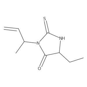 (5S)-3-(but-3-en-2-yl)-5-ethyl-2-sulfanylideneimidazolidin-4-one结构式