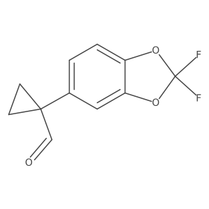 1-(2,2-Difluoro-2H-1,3-benzodioxol-5-yl)cyclopropane-1-carbaldehyde结构式