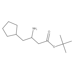 Tert-butyl 3-amino-4-cyclopentylbutanoate Structure