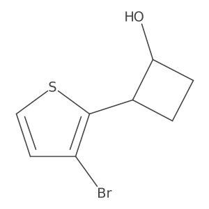 2-(3-Bromothiophen-2-yl)cyclobutan-1-ol Structure
