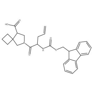 6-[2-({[(9H-fluoren-9-yl)methoxy]carbonyl}amino)pent-4-enoyl]-6-azaspiro[3.4]octane-8-carboxylic acid Structure
