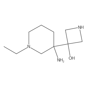 3-(3-Amino-1-ethylpiperidin-3-yl)azetidin-3-ol结构式