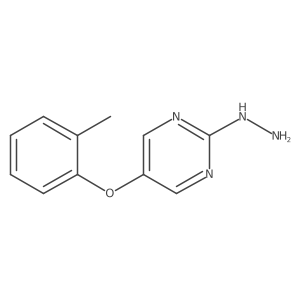 2-Hydrazinyl-5-(2-methylphenoxy)pyrimidine结构式