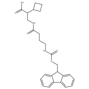 2-cyclobutyl-3-[4-({[(9H-fluoren-9-yl)methoxy]carbonyl}amino)butanamido]propanoic acid Structure
