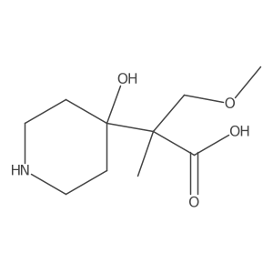 2-(4-Hydroxypiperidin-4-yl)-3-methoxy-2-methylpropanoic acid Structure