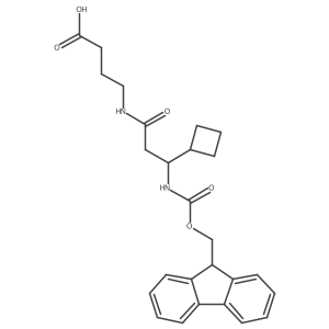 4-[3-cyclobutyl-3-({[(9H-fluoren-9-yl)methoxy]carbonyl}amino)propanamido]butanoic acid Structure