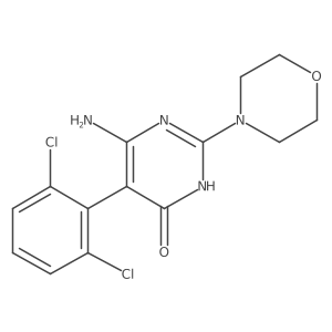 6-Amino-5-(2,6-dichlorophenyl)-2-(morpholin-4-yl)-3,4-dihydropyrimidin-4-one Structure