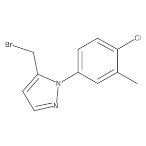 5-(bromomethyl)-1-(4-chloro-3-methylphenyl)-1H-pyrazole结构式