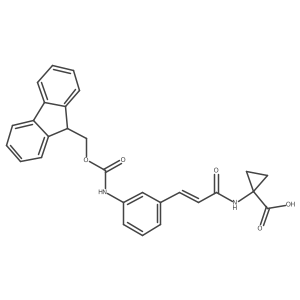 1-{3-[3-({[(9H-fluoren-9-yl)methoxy]carbonyl}amino)phenyl]prop-2-enamido}cyclopropane-1-carboxylic acid结构式