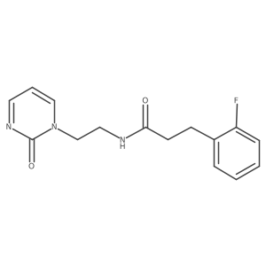 3-(2-fluorophenyl)-N-(2-(2-oxopyrimidin-1(2H)-yl)ethyl)propanamide Structure