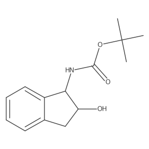 Tert-butyl N-(2-hydroxy-2,3-dihydro-1H-inden-1-YL)carbamate结构式