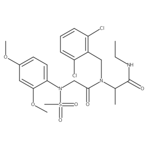 2-(N-(2,6-Dichlorobenzyl)-2-(N-(2,4-dimethoxyphenyl)methylsulfonamido)acetamido)-N-ethylpropanamide Structure