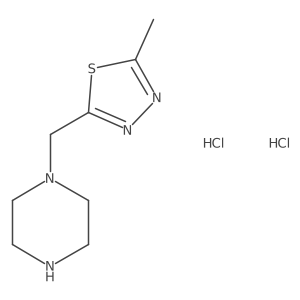 1-[(5-Methyl-1,3,4-thiadiazol-2-yl)methyl]piperazine dihydrochloride结构式