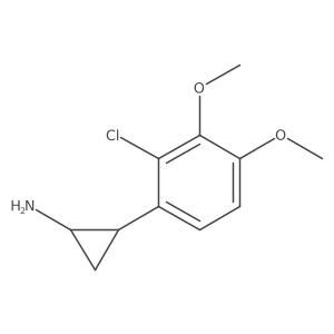 rac-(1R,2S)-2-(2-chloro-3,4-dimethoxyphenyl)cyclopropan-1-amine结构式