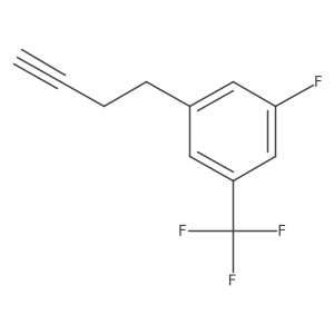 1-(But-3-yn-1-yl)-3-fluoro-5-(trifluoromethyl)benzene结构式