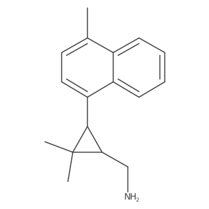 [2,2-Dimethyl-3-(4-methylnaphthalen-1-yl)cyclopropyl]methanamine Structure