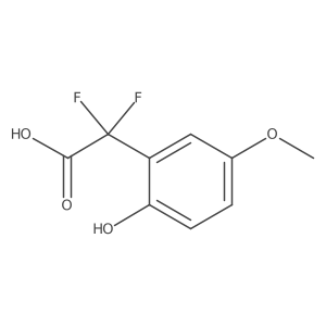 2,2-Difluoro-2-(2-hydroxy-5-methoxyphenyl)acetic acid结构式