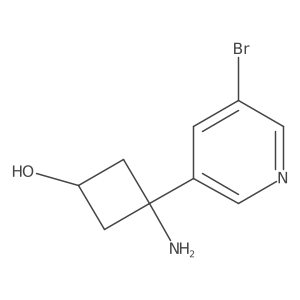 3-Amino-3-(5-bromopyridin-3-yl)cyclobutan-1-ol Structure